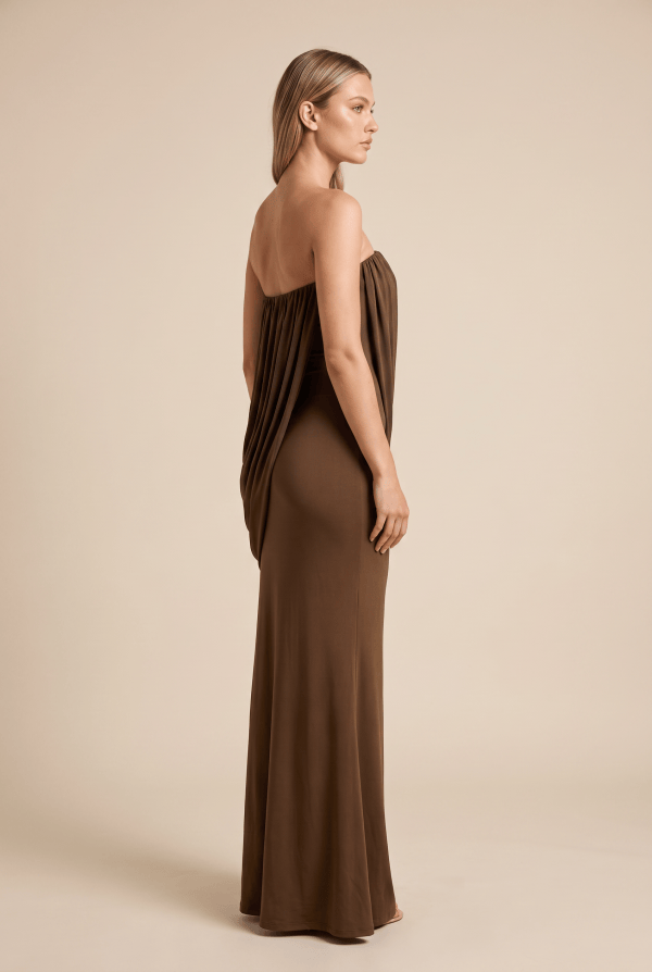 Noire™ Draped Strapless Maxi Dress - Image 2