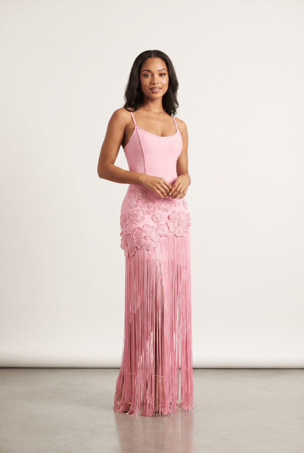 Camellia™ Floral Fringe Maxi Dress - Image 1