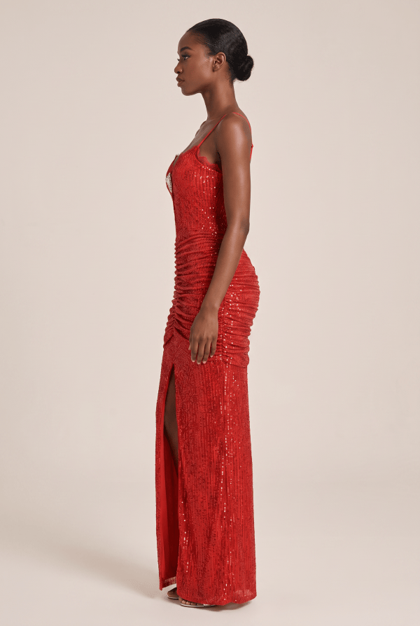 Valentina™ Sequin Heart Detail Maxi Dress - Image 2