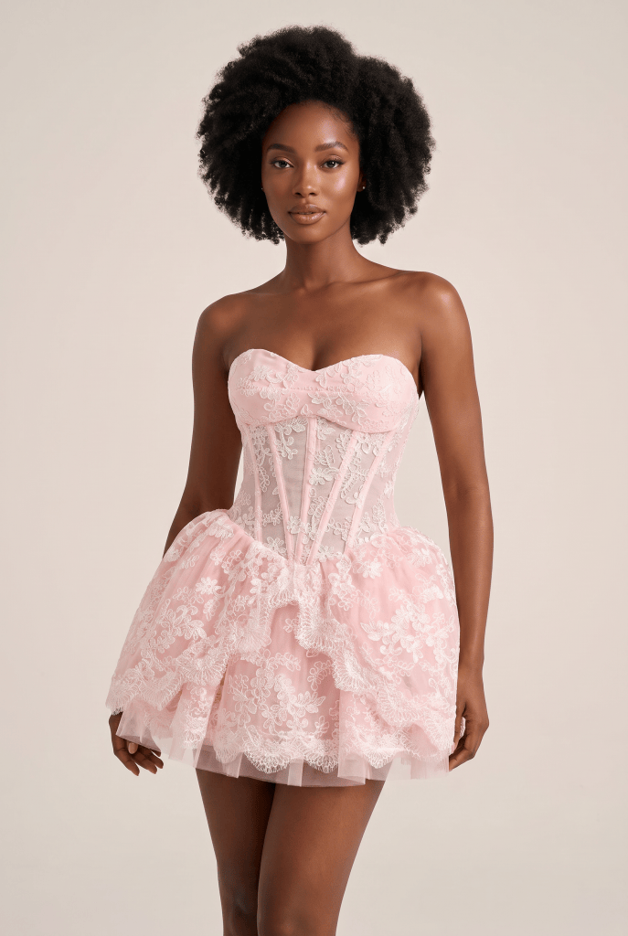 Rosalie™ Lace Corset Mini Dress