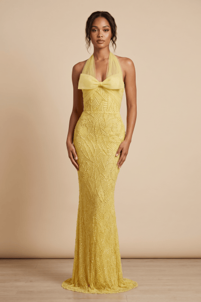 Solene™ Beaded Halter Maxi Dress