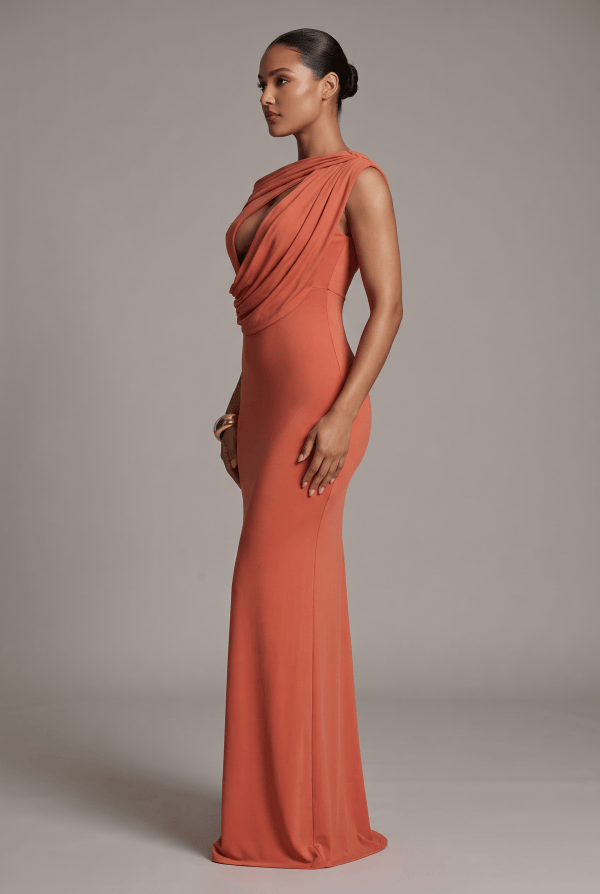 Solea™ Draped Cut-Out Maxi Dress - Image 2