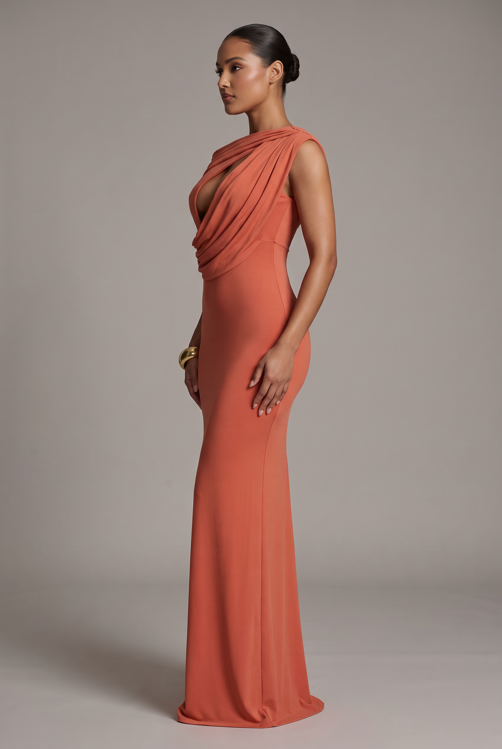 Solea™ Draped Cut-Out Maxi Dress - Image 2
