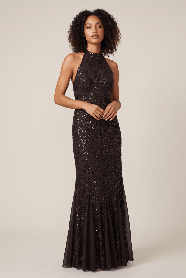 Celeste™ Sequin Halter Maxi Dress - Image 1
