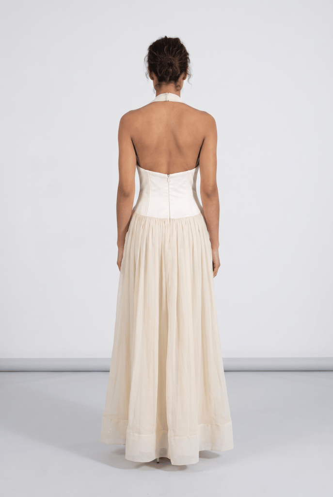 Celeste™ Corset Halter Maxi Dress