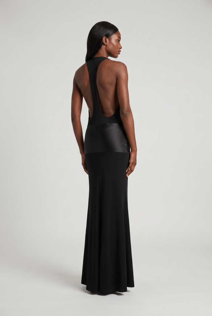 Noire™ Open Back Maxi Dress