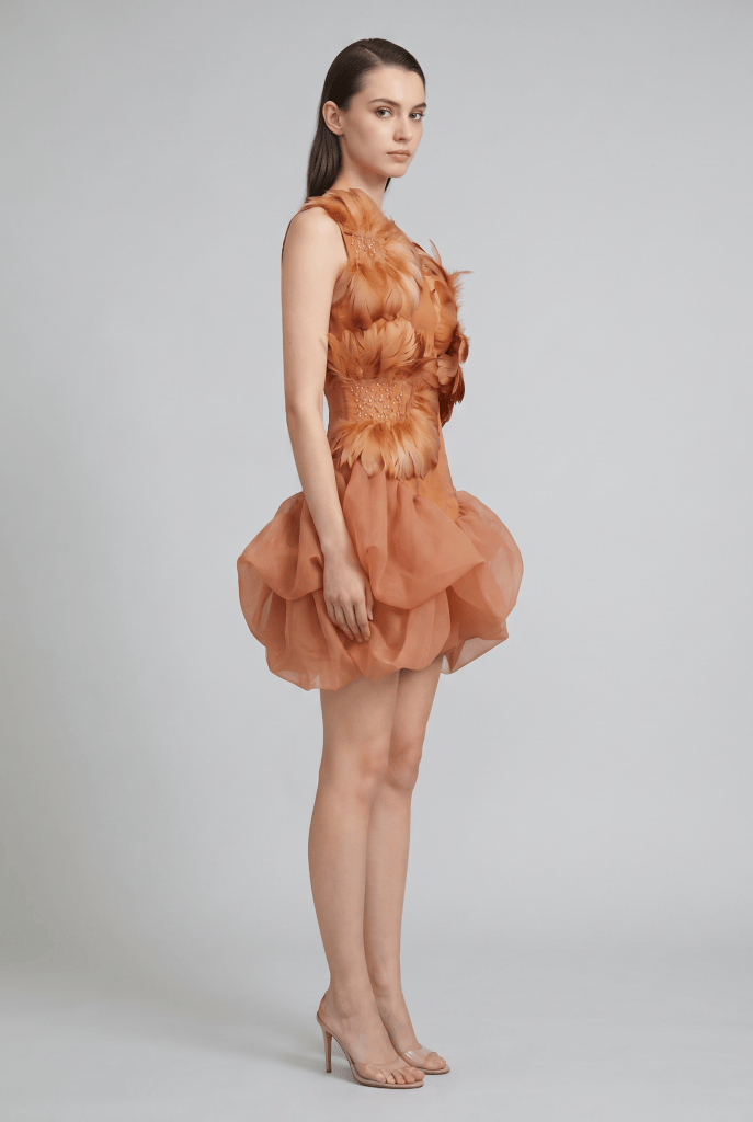 Aurelia™ Feather Ruffle Mini Dress