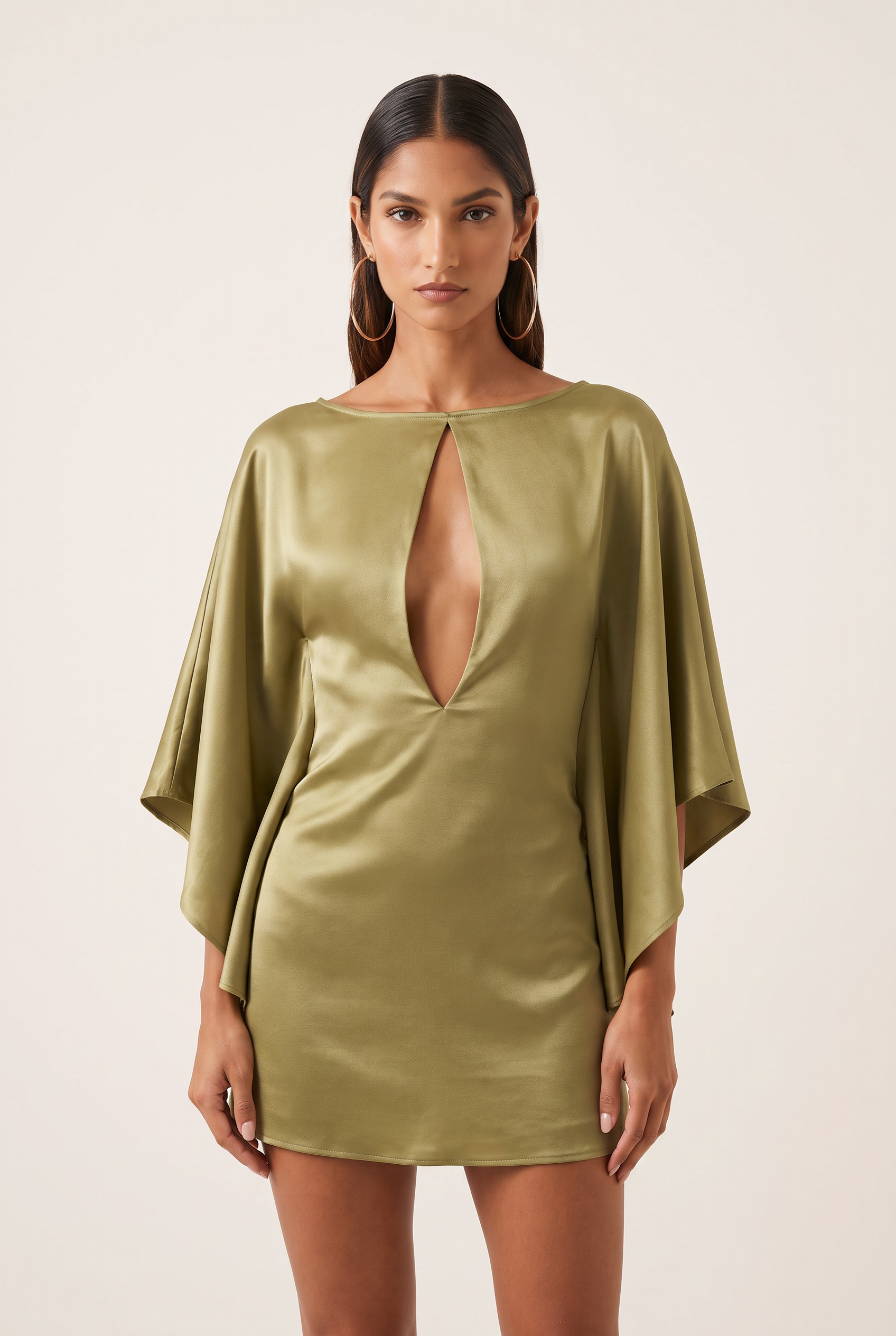 Solea™ Satin Mini Dress - Image 1