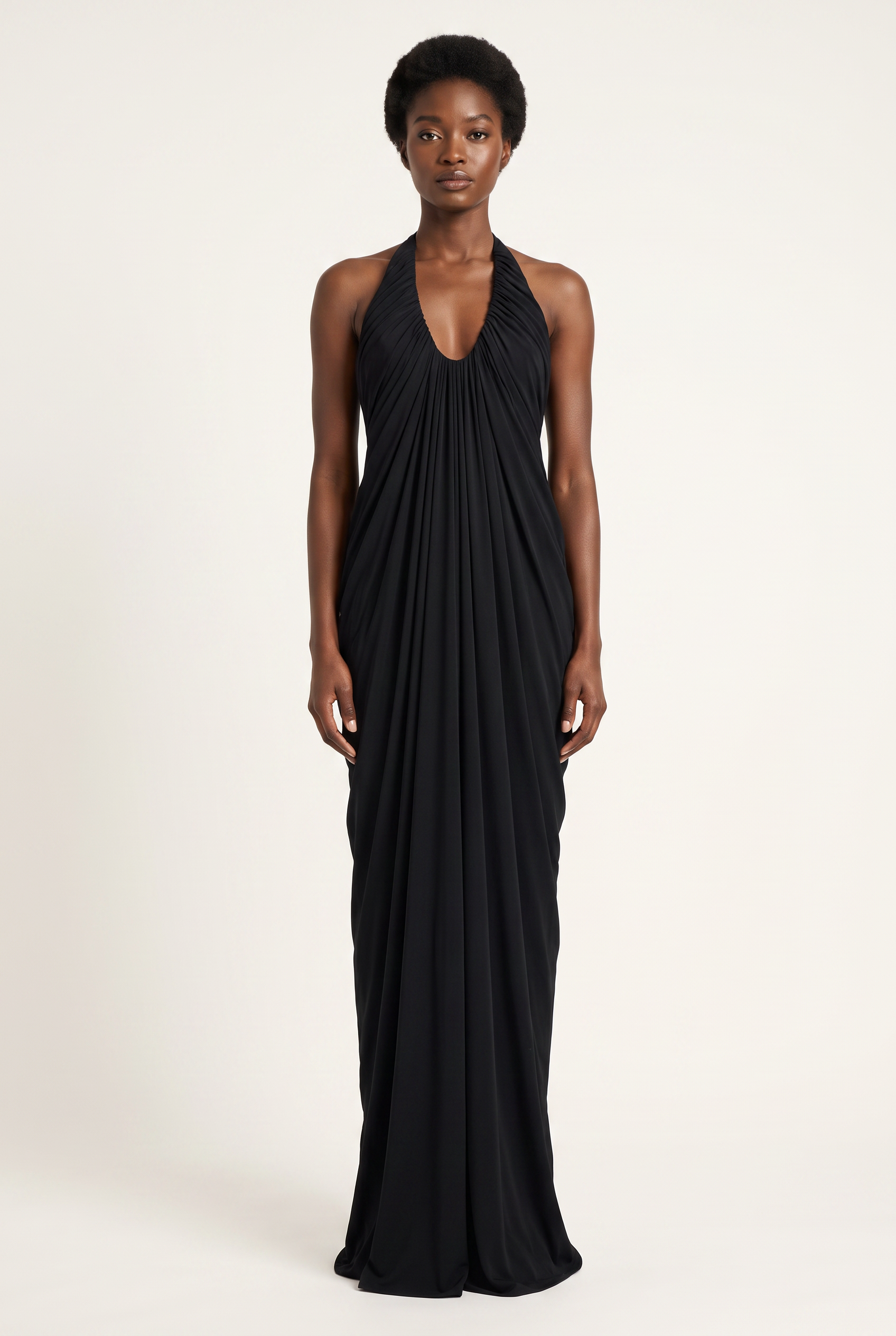 Amara™ Draped Halter Maxi Dress