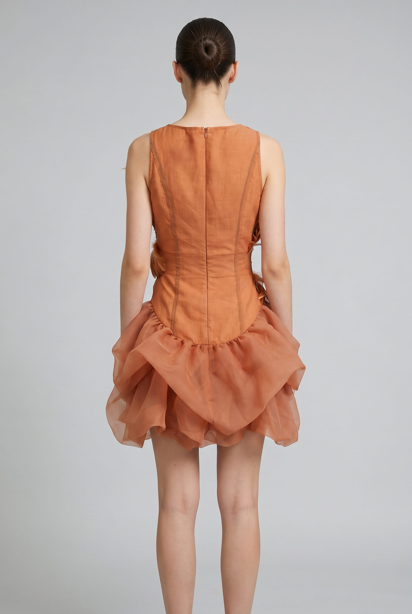 Aurelia™ Feather Ruffle Mini Dress - Image 3
