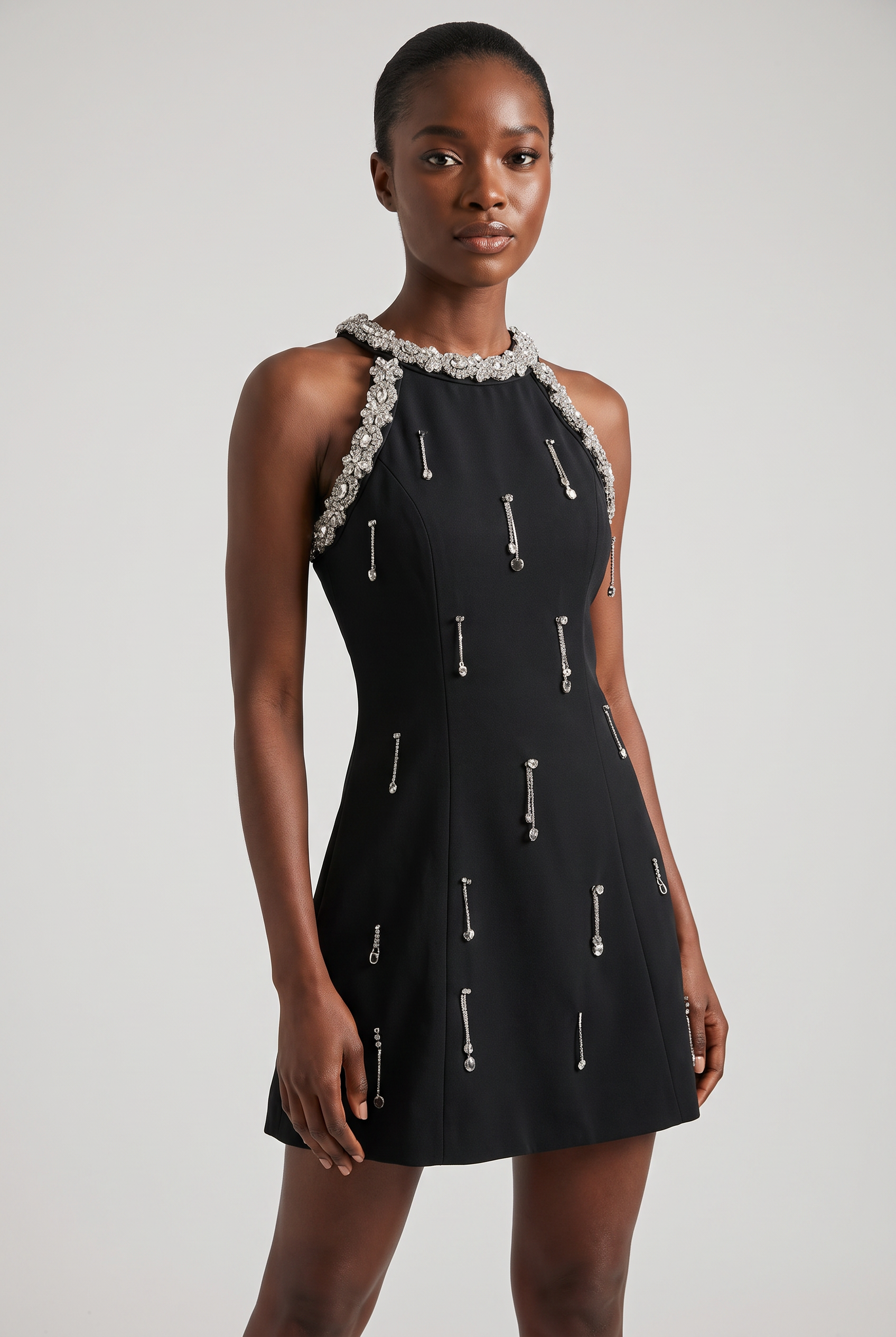 Celeste™ Crystal Embellished Mini Dress - Image 1